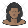 icon for black dreadlock male