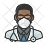 black male doctor icon