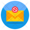 icons of blocked mail