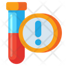 icons of blood sample warning