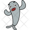 body builder shark icon png