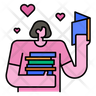 free book lover icons