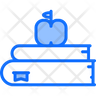 books and apple icon png