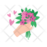 free love bouquet icons