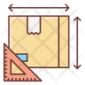 free box dimension icons