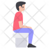 icon for boy sitting