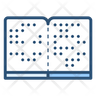 free braille book icons
