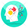 brain puzzle icon svg