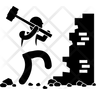 breaking wall icon png