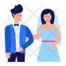 bride and groom logo