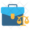 lawyer suitcase icon