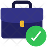 briefcase check mark icons