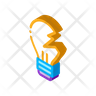 icon for broken bulb