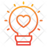 free love bulb icons