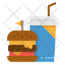 burger and drink icons