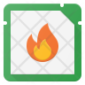 icon burn paper