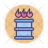 burning barrel symbol