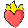 fire heart icon png
