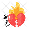 icons for burning heart