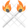 icon burning match