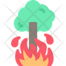 burning tree icon svg