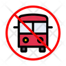 no public transport symbol