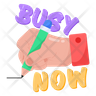 icon for busy hand