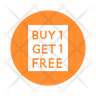 icon for buy one get one free