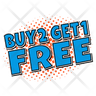 free buy one get one free icons