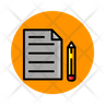 icons of write document