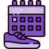 free running schedule icons