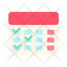 icons for calendar checklist