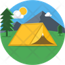 free camping bed icons