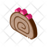 roll cake icon svg