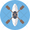 icons of canoe paddle
