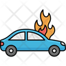 icon for car accident flame