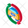 free car exchange icons
