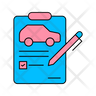 icon car document