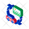 icons of car card payment