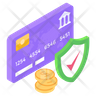 icon for safe credit card