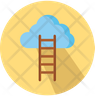 cloud stairs icon svg