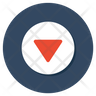 icon for down arrowhead