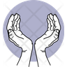caring hand icons