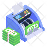 icon currency counting machine