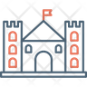fortress city icon svg