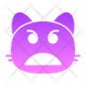 angry cat face icon