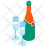 icons for champagne glasses