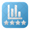 star bar graph icon download