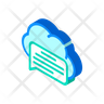 icon for chat cloud storage