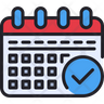 icons for check schedule